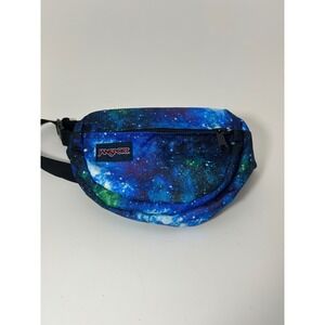JanSport Galaxy Fanny Pack Blue Green Space Celestial Waist Bag Festival Travel